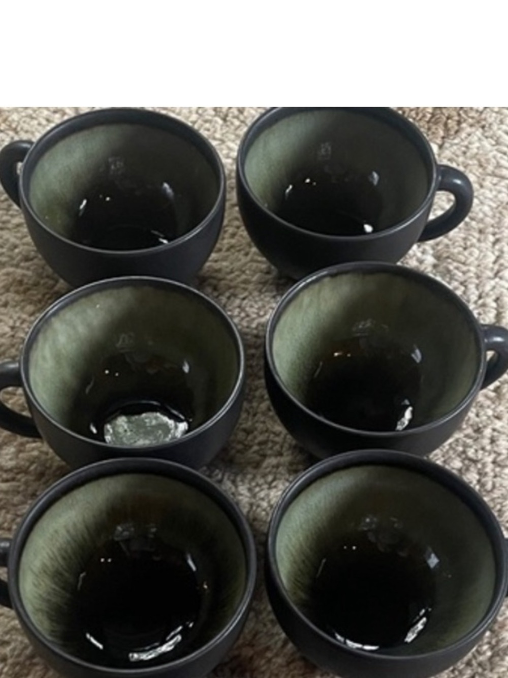 Jars France Stoneware Samoa Vert Tourron Matte Black Tea Cup 6